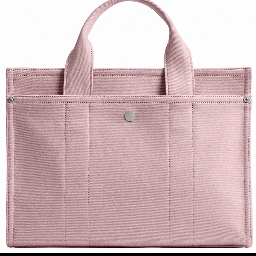 Coach Colored Denim Large Cargo Tote Bag- Ballerina - Picture 2 of 3